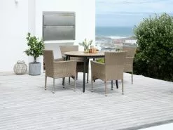 JUTLANDIA TAGEHOLM L120/170 Bord Natur + 4 AIDT Stol Natur 11 JUTLANDIA TAGEHOLM L120/170 Bord Natur + 4 AIDT Stol Natur -Utemöbler affär 201825