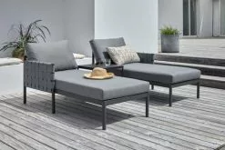 JUTLANDIA Solsäng IANO B136xL156 Grå -Utemöbler affär 202145