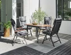 JUTLANDIA YTTRUP L75/126 Bord Hårdträ + 4 LIMHAMN Positionsstol Grå 7 JUTLANDIA YTTRUP L75/126 Bord Hårdträ + 4 LIMHAMN Positionsstol Grå -Utemöbler affär 202617