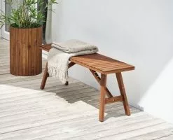 JUTLANDIA Bänk GANGESBRO B110xD30 Hårdträ -Utemöbler affär 203914